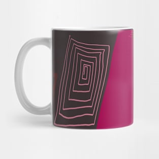 Mazipoodles Dreamy Egyptian Collage Fuchsia Burnt Orange Gray Mug